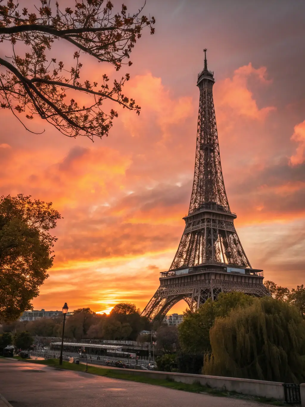 A vibrant image of the Eiffel Tower in Paris at sunset, capturing the romantic essence of the city, used to showcase Paris as a top travel destination on the SkyGuidance blog.